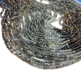 Natural Green Tourmaline Faceted ,3mm Round Faceted Beads, Diamond Cut Gemstone, 15.5″ Full Strand PRP561
